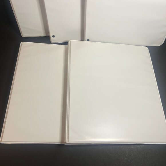 Lot of 5 Staples Simply #23717 White 1/2" 3-Ring View Binder 100 Sheet Capacity - Picture 3 of 7